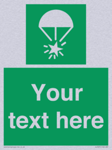 Custom sign safe condition Rocket parachute flare